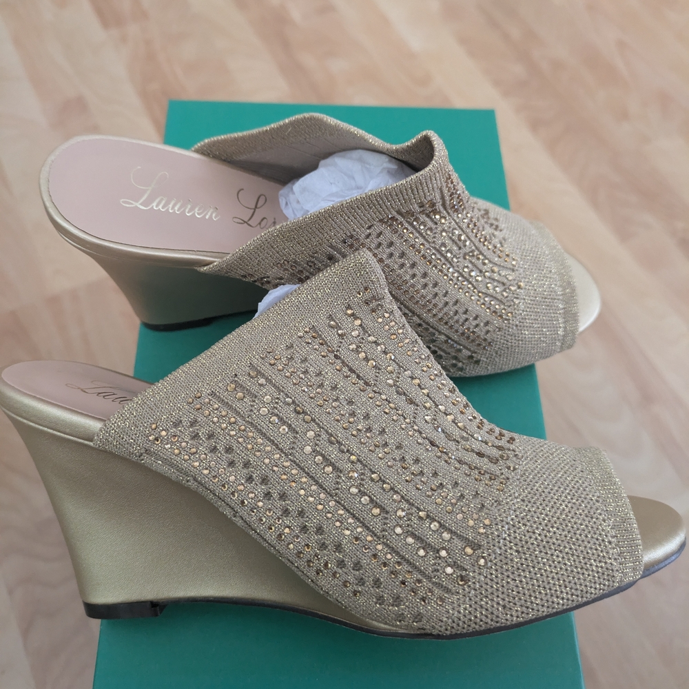Gold Wedge Sandals
